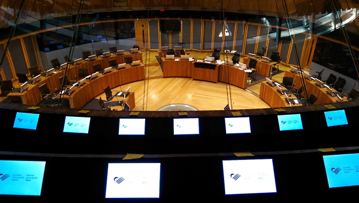 
The Senedd at the Senedd Cymru
