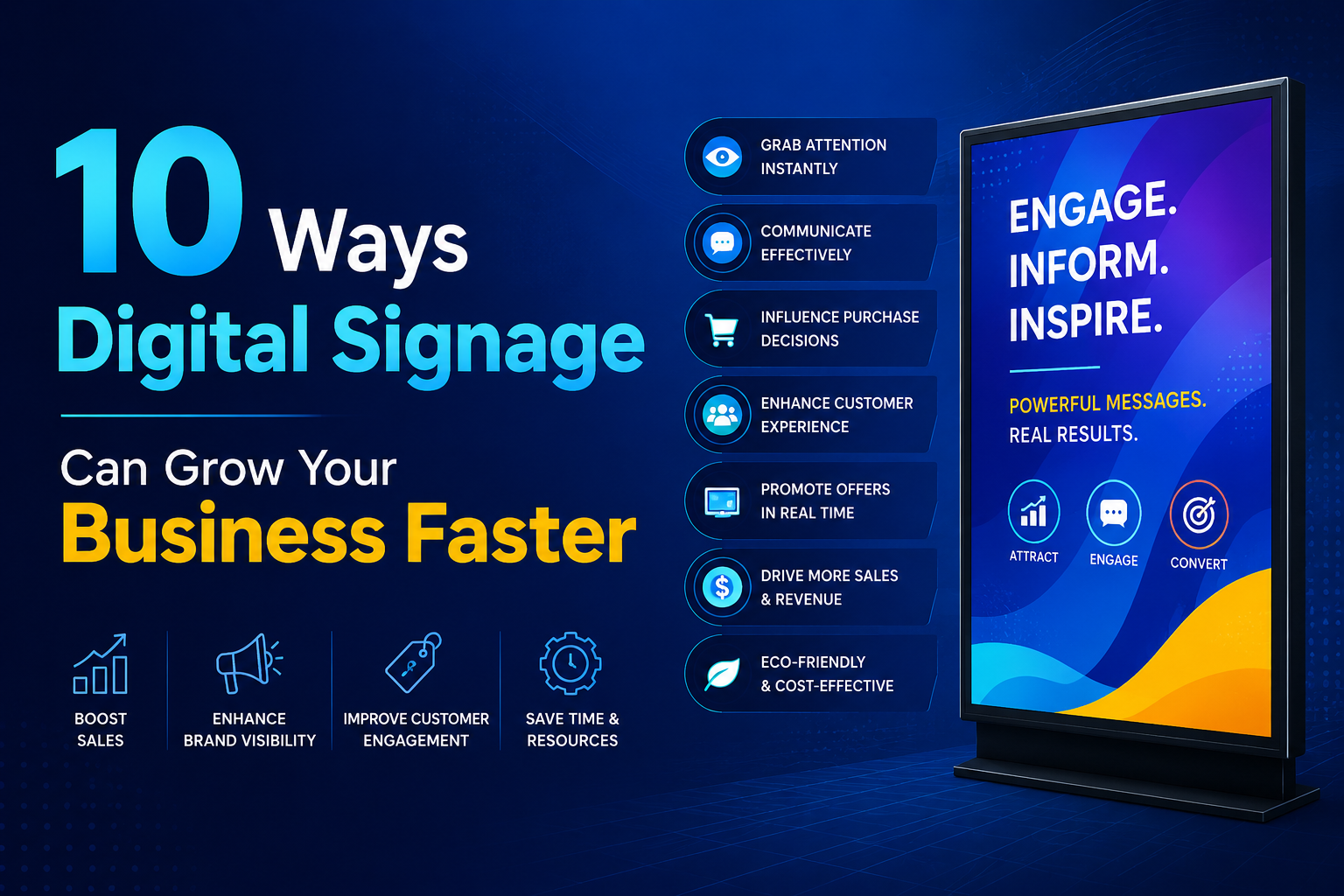 10 Ways Digital Signage Can Grow Your Business Faster